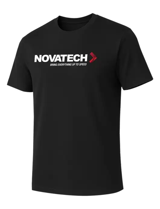 Allmade Deep Black Organic Cotton Tee w/Novatech Logo