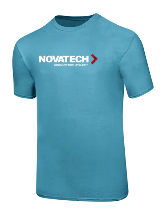Ring Spun Light Sapphire 4.5 oz T-Shirt w/Novatech Logo