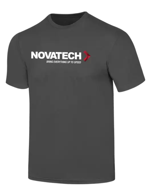Simply Soft Charcoal 4.5oz  Poly/Combed Ring Spun Cotton T-Shirt w/Novatech Logo