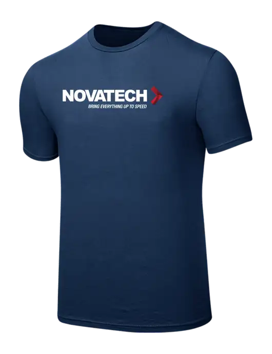 Seriously Soft Deep Slate Blue T-Shirt w/Novatech Logo