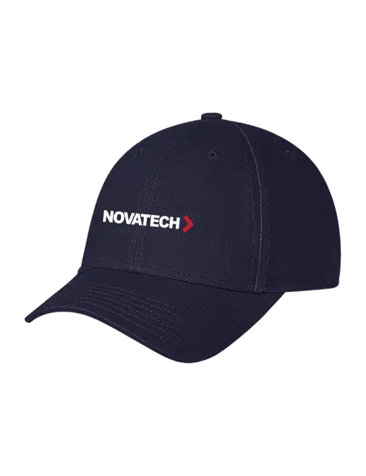 Navy Structured Soft Snap Closure Hook & Loop Cap w/Novatech Logo