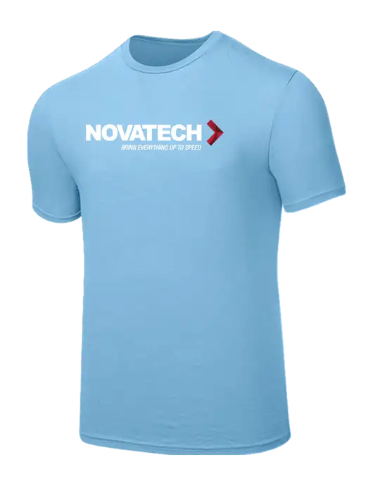 Seriously Soft Light Blue T-Shirt w/Novatech Logo