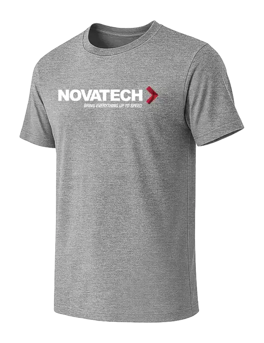 BELLA+CANVAS Heather Grey CVC Short Sleeve Tee w/Novatech Logo
