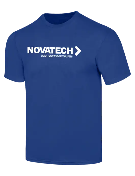 Simply Soft Dark Royal 4.5oz  Poly/Combed Ring Spun Cotton T-Shirt w/Novatech Logo