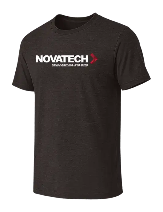 BELLA+CANVAS Dark Grey Heather CVC Short Sleeve Tee w/Novatech Logo