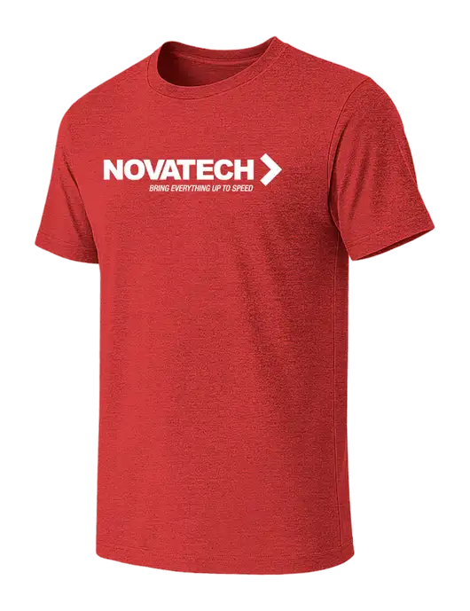 BELLA+CANVAS Heather Red CVC Short Sleeve Tee w/Novatech Logo