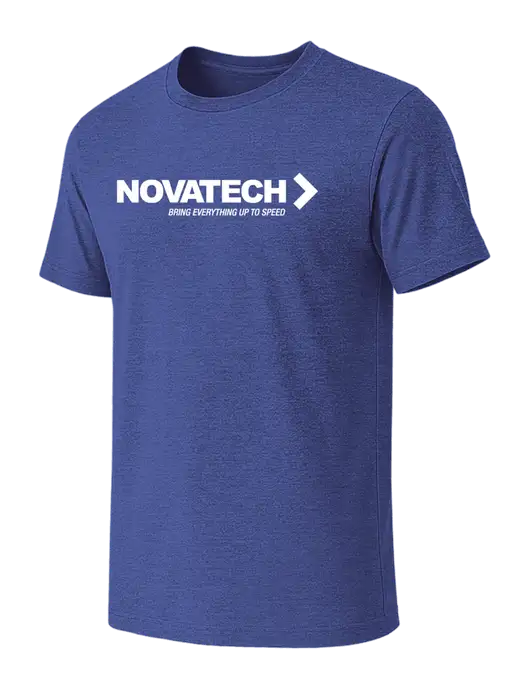 BELLA+CANVAS Heather Royal CVC Short Sleeve Tee w/Novatech Logo