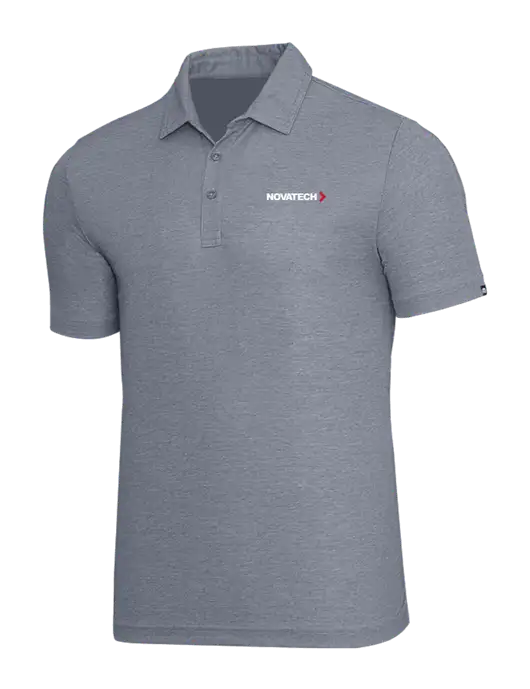 TravisMathew Navy Heather Oceanside Polo w/Novatech Logo