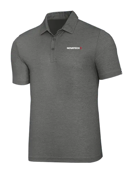 TravisMathew Grey Heather Oceanside Polo w/Novatech Logo