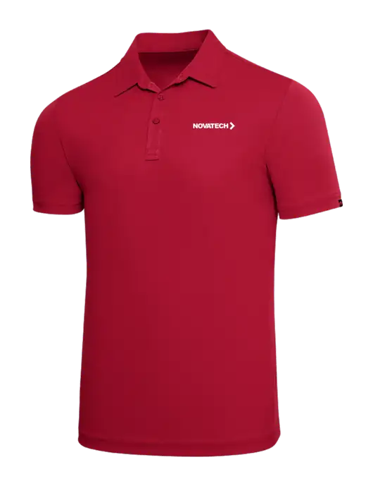 TravisMathew Red Solid Oceanside Polo w/Novatech Logo