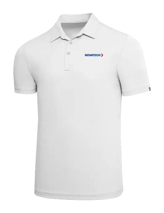 TravisMathew White Solid Oceanside Polo w/Novatech Logo