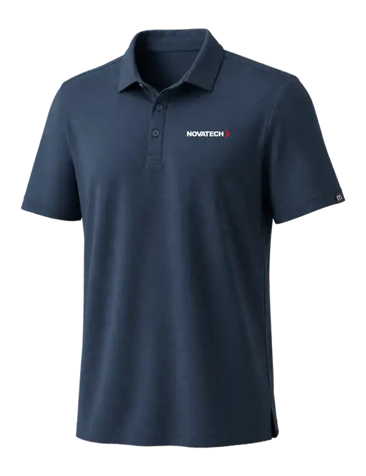 TravisMathew Navy Coto Performance Polo w/Novatech Logo