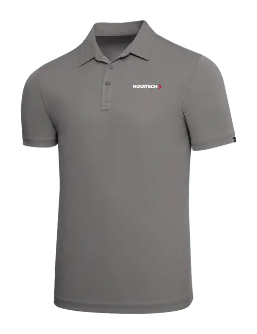 TravisMathew Grey Solid Oceanside Polo w/Novatech Logo