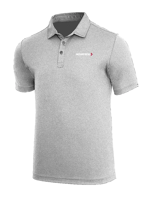 TravisMathew Medium Grey Heather Coto Performance Polo w/Novatech Logo