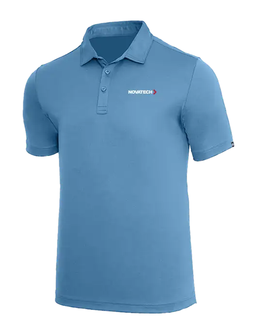 TravisMathew Dark Carolina Blue Coto Performance Polo w/Novatech Logo