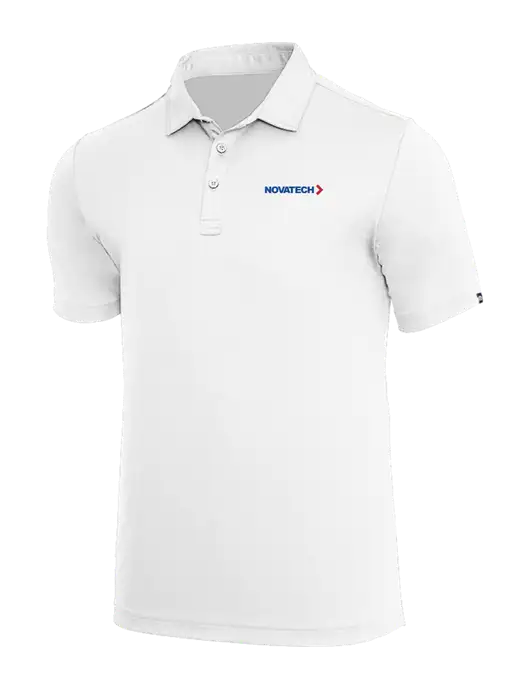 TravisMathew White Coto Performance Polo w/Novatech Logo