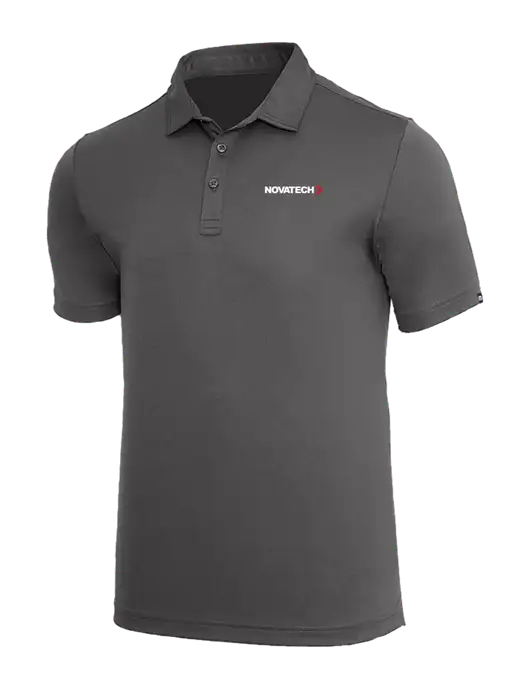 TravisMathew Med Dark Grey Coto Performance Polo w/Novatech Logo