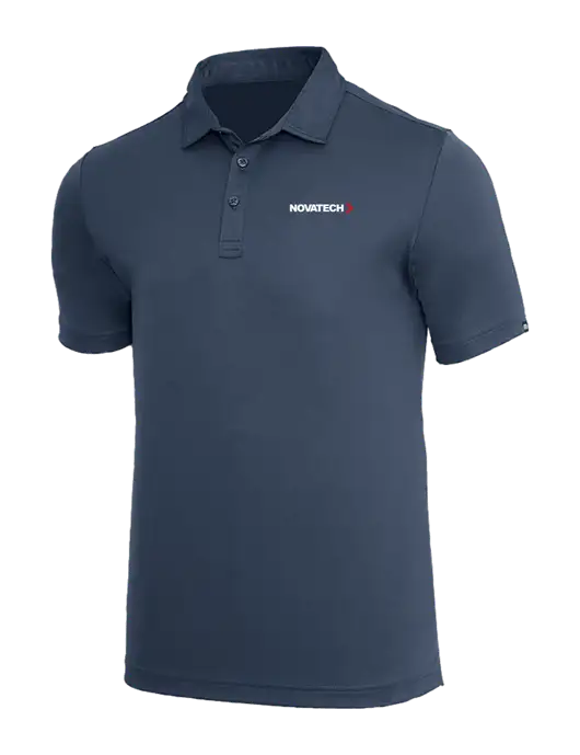 TravisMathew Dark Slate Blue Coto Performance Polo w/Novatech Logo