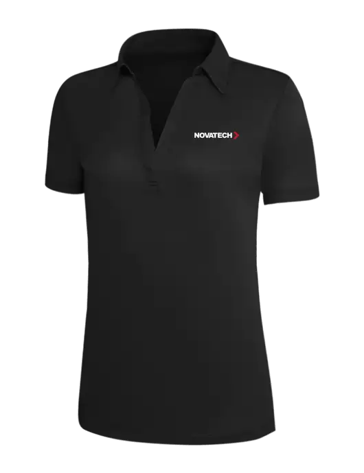 Black Silk Touch Womens Performance Polo w/Novatech Logo