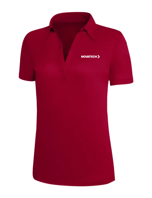 Red Silk Touch Womens Performance Polo w/Novatech Logo
