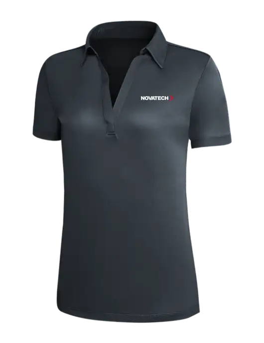 Dark Grey Silk Touch Womens Performance Polo w/Novatech Logo