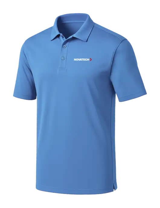 Carolina Blue Silk Touch Performance Polo w/Novatech Logo