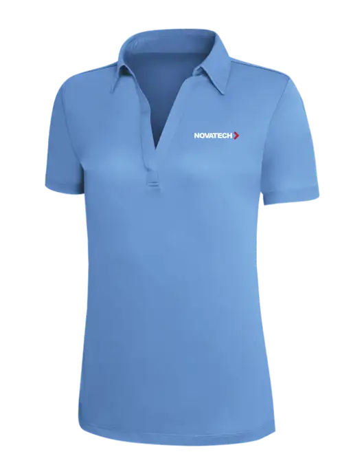 Carolina Blue Silk Touch Womens Performance Polo w/Novatech Logo