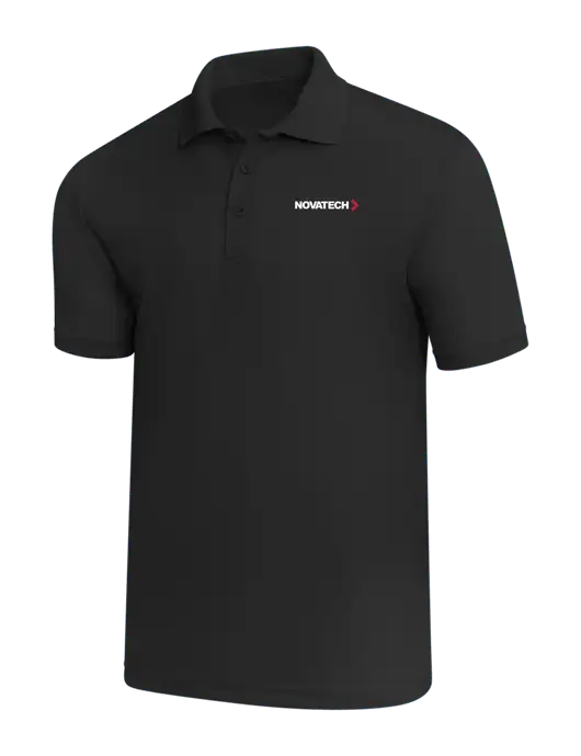 Black PosiCharge RacerMesh Polo w/Novatech Logo