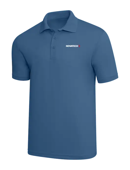 Slate Blue PosiCharge RacerMesh Polo w/Novatech Logo