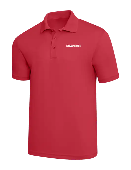 Red PosiCharge RacerMesh Polo w/Novatech Logo