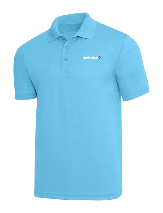Light Sapphire Heather PosiCharge RacerMesh Polo w/Novatech Logo
