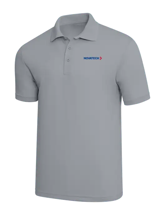 Light Grey PosiCharge RacerMesh Polo w/Novatech Logo