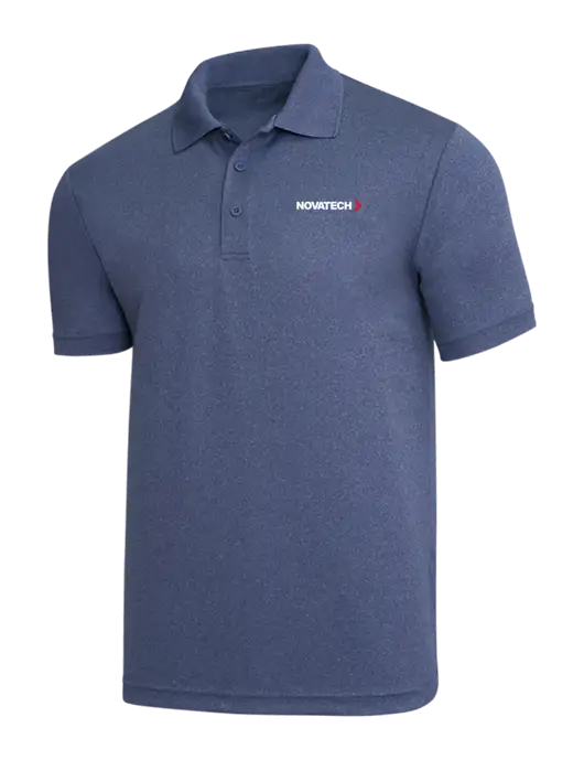 Light Navy Heather PosiCharge RacerMesh Polo w/Novatech Logo