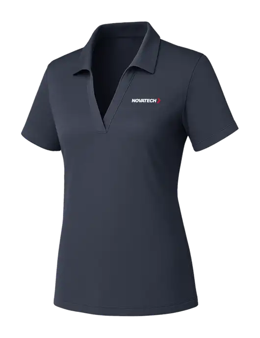 Womens Dark Grey PosiCharge RacerMesh Polo w/Novatech Logo