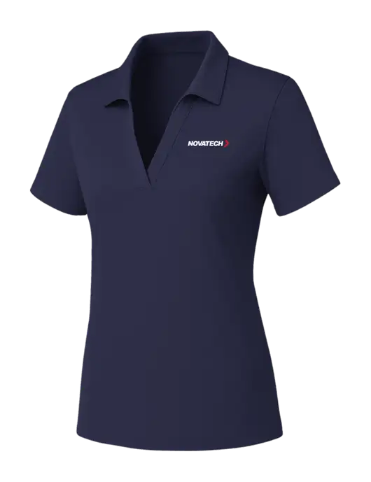 Womens Navy PosiCharge RacerMesh Polo w/Novatech Logo