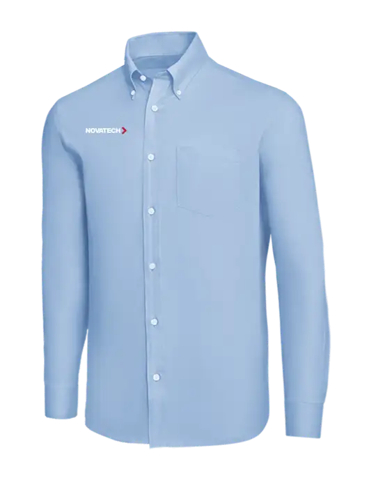 Brooks Brothers Light Blue Wrinkle-Free Stretch Nailhead Shirt w/Novatech Logo