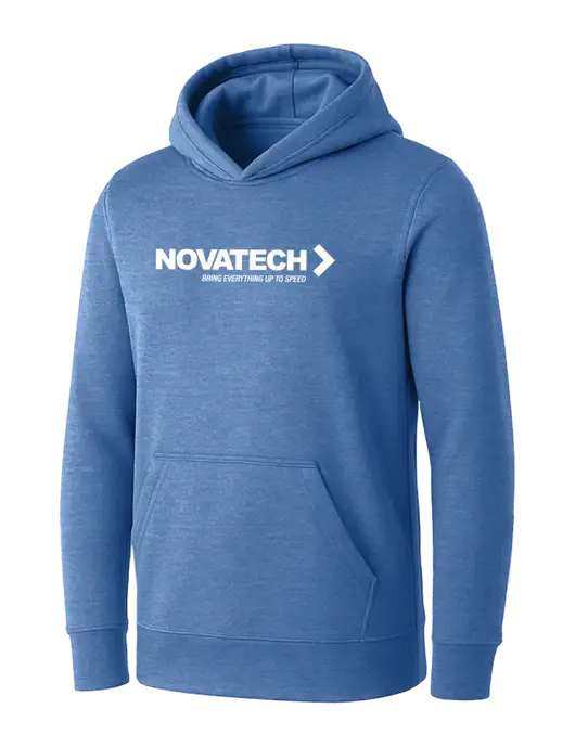 Womens Royal Heather Core Fleece Pullover Hooded Sweatshirt w/Novatech Logo