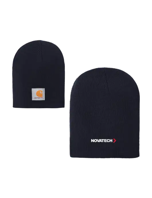 Carhartt Dark Navy Acrylic Knit Hat w/Novatech Logo