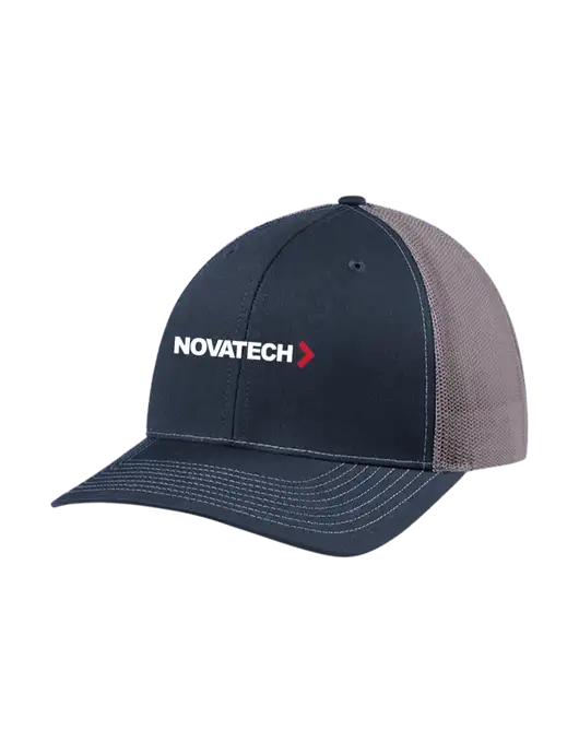 Richardson Adjustable Snapback Original 112 Trucker Cap Navy w/Charcoal Mesh w/Novatech Logo
