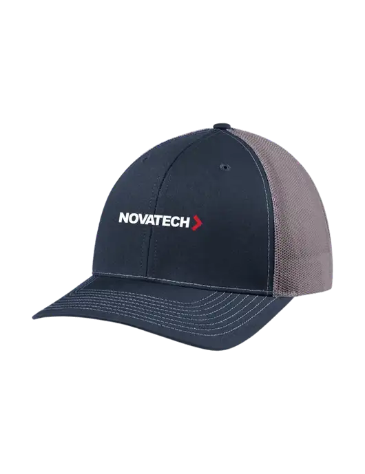 Richardson Adjustable Snapback Original 112 Trucker Cap Navy w/Charcoal Mesh w/Novatech Logo