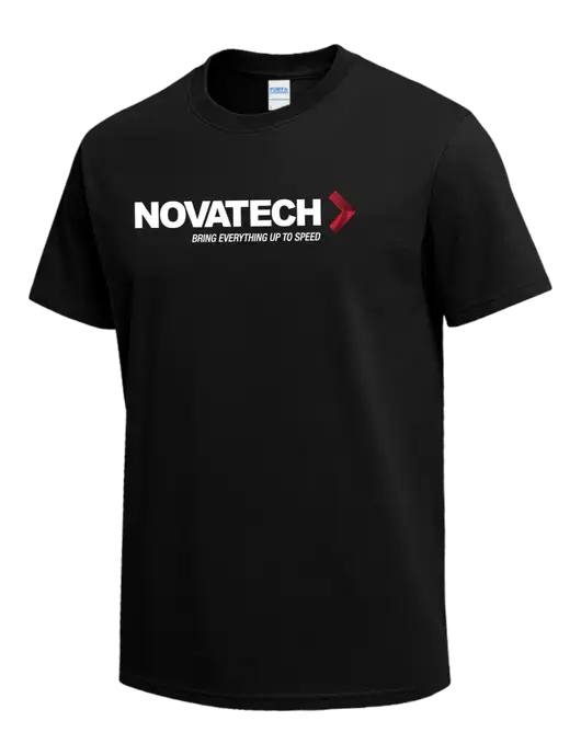 Black Heavyweight 6.1 oz T-Shirt w/Novatech Logo