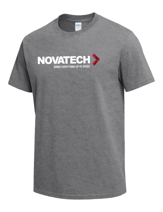 Medium Grey Heather Heavyweight 6.1 oz T-Shirt w/Novatech Logo