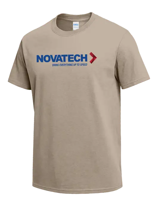 Tan Heavyweight 6.1 oz T-Shirt w/Novatech Logo