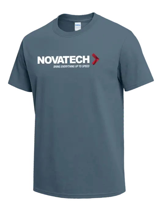 Slate Blue Heavyweight 6.1 oz T-Shirt w/Novatech Logo