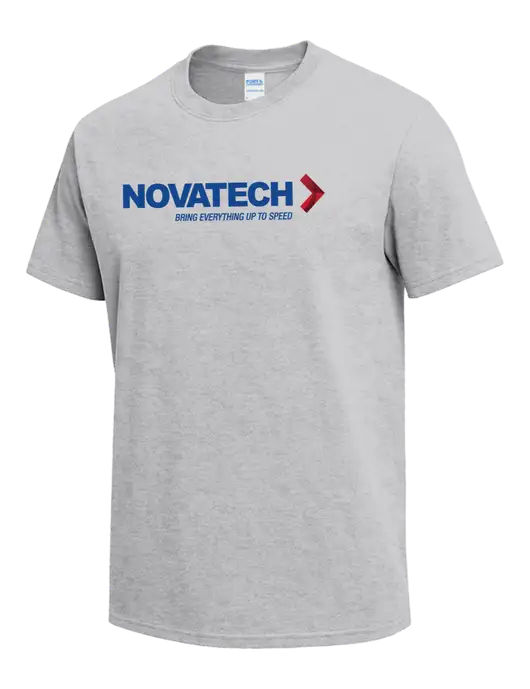 Light Grey Heather Heavyweight 6.1 oz T-Shirt w/Novatech Logo