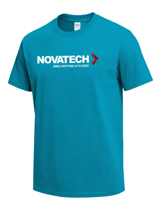 Sapphire Blue Heavyweight 6.1 oz T-Shirt w/Novatech Logo