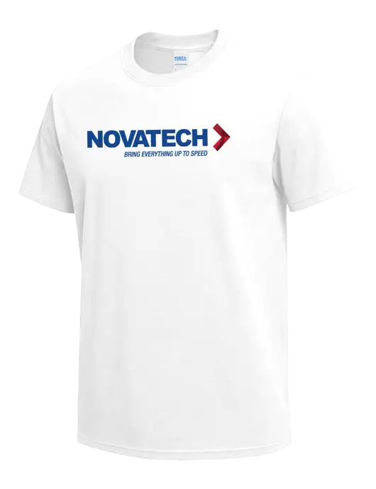 White Heavyweight 6.1 oz T-Shirt w/Novatech Logo