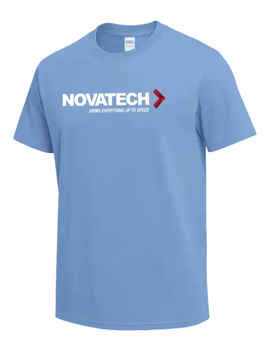 Light Blue Heavyweight 6.1 oz T-Shirt w/Novatech Logo