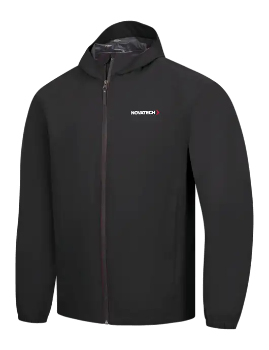 Black Essential Rain Jacket w/Novatech Logo