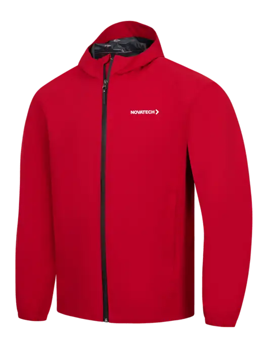 Red Essential Rain Jacket w/Novatech Logo